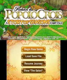 Return to PoPoLoCrois: A Story of Seasons Fairytale Title Screen